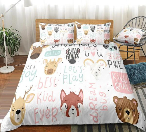 Cartoon Animals  Bed Sheets Spread  Duvet Cover Bedding Sets