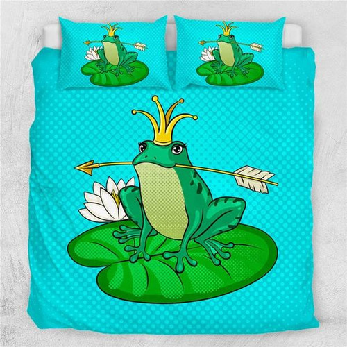 Cute Frog Prince Fairy Tale  Bed Sheets Spread  Duvet Cover Bedding Sets