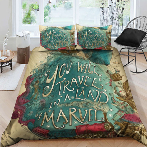 Travel In A Land Of Marvel  Bed Sheets Spread  Duvet Cover Bedding Sets