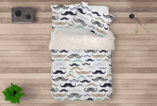 3d Funny Color Mustache Bed Sheets Duvet Cover Bedding Set Great Gifts For Birthday Christmas Thanksgiving