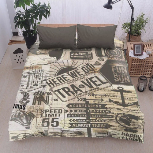 Here We Go Travel  Bed Sheets Spread  Duvet Cover Bedding Sets