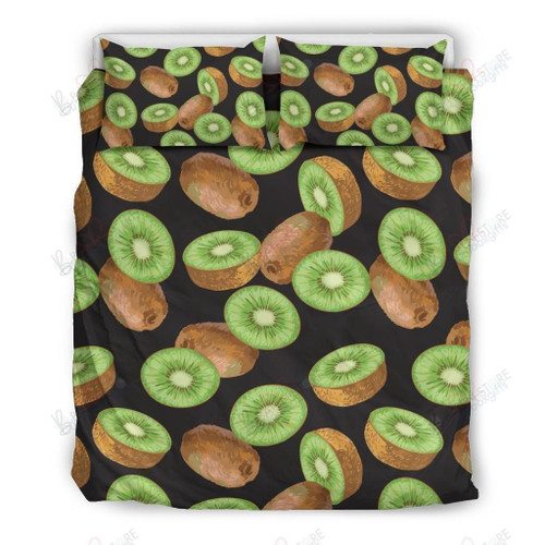 Ripe Slice Of Kiwi Fruit Bed Sheets Duvet Cover Bedding Set Great Gifts For Birthday Christmas Thanksgiving