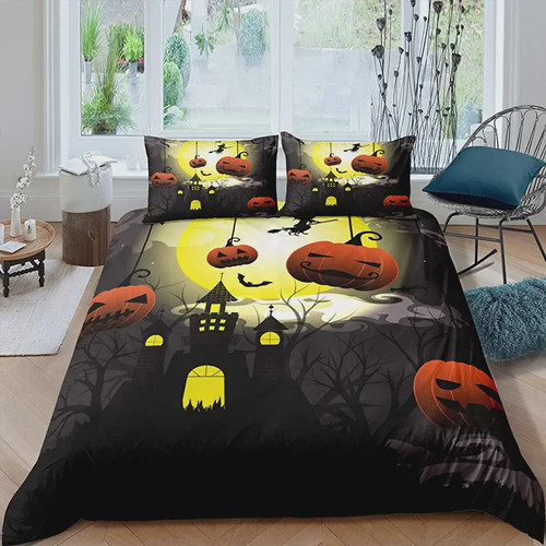 Castle And Bat Bedding Set (Duvet Cover & Pillow Cases)