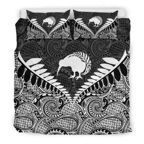 New Zealand Kiwi Silver Fern White Bed Sheets Duvet Cover Bedding Set Great Gifts For Birthday Christmas Thanksgiving