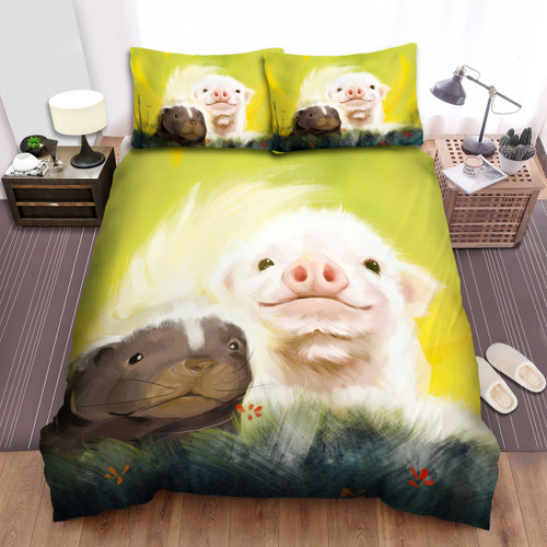 The Wild Animal - The Skunk And The Pig Bed Sheets Spread Duvet Cover Bedding Sets