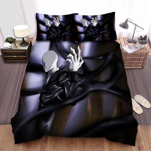 Halloween Slenderman With His Black Tentacle-Like Arms Bed Sheets Spread Duvet Cover Bedding Sets