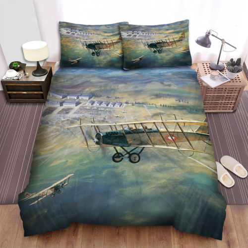 Military Weapon In Ww1 Of Rfc - Curtiss Jn-4 Jenny Bed Sheets Spread Duvet Cover Bedding Sets