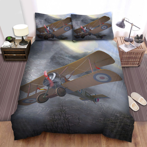 The Military Weapon Ww1 - Rfc Sopwith Camel In The Air Battle Bed Sheets Spread Duvet Cover Bedding Sets