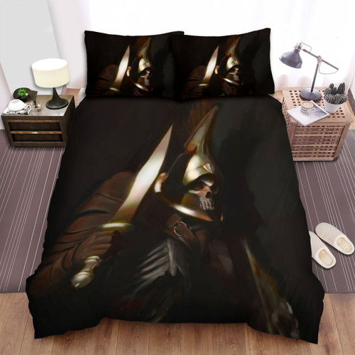 Skull Gladiator Art Painting Bed Sheets Spread Duvet Cover Bedding Sets