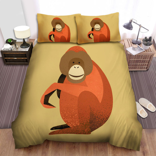 The Wild Animal - The Orangutan Portrait Bed Sheets Spread Duvet Cover Bedding Sets