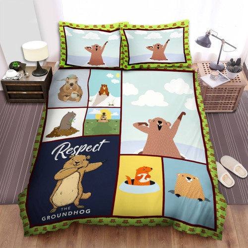 Respect The Groundhog Bed Sheets Spread Duvet Cover Bedding Sets