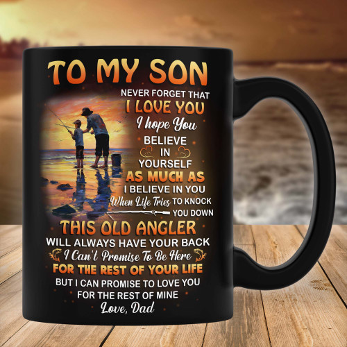 Personalized Fishing To My Son Never Forget That I Love You Mug Gift For Son From Angler Dad Fishing Dad On Anniversary Birthday Graduation