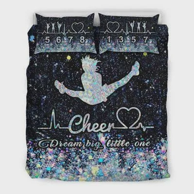 Cheer Heartbeat Dream Big Little One  Bed Sheets Spread  Duvet Cover Bedding Sets