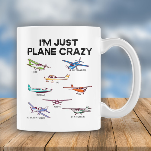 Pilot Mug, Planes Mug, Gift For Planes Lovers, Funny Pilot Gifts, Aviator Gift, Gift For Pilot On Birthday, I'm Just Plane Crazy Mug