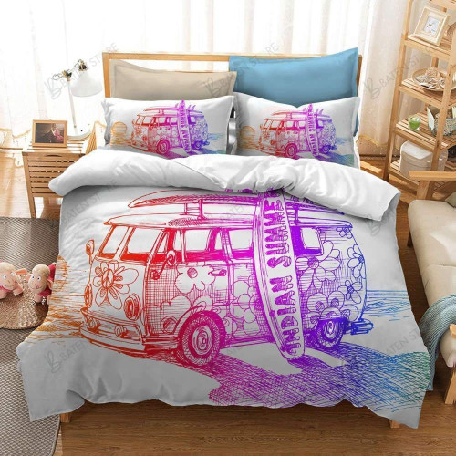 Van Bus Tribal Bed Sheets Duvet Cover Bedding Set Great Gifts For Birthday Christmas Thanksgiving