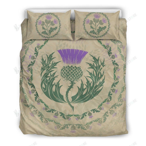 Scottish Thistle Pattern Bed Sheets Duvet Cover Bedding Set Great Gifts For Birthday Christmas Thanksgiving