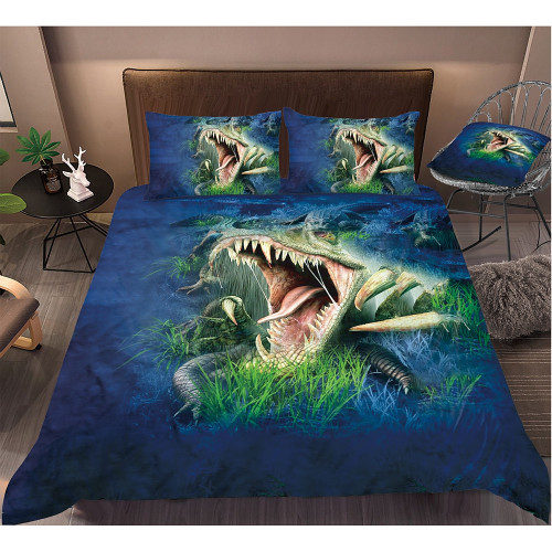 Crocodile Bedding Set Bed Sheets Spread  Duvet Cover Bedding Sets