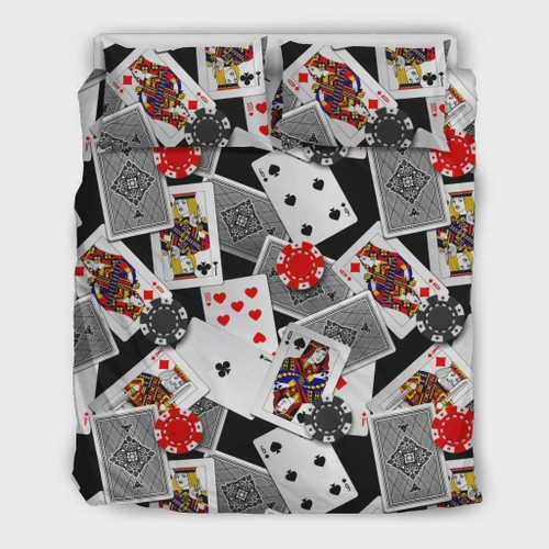 Casino Poker  Bed Sheets Spread  Duvet Cover Bedding Sets