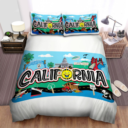 California Destinations Bed Sheets Spread  Duvet Cover Bedding Sets