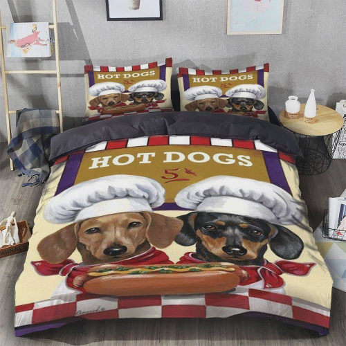 Dachshund Hotdog BeddingSet (Duvet Cover & Pillow Cases)