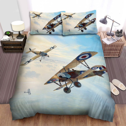 The Military Weapon Ww1 - Rfc Battle With Germans Bed Sheets Spread Duvet Cover Bedding Sets