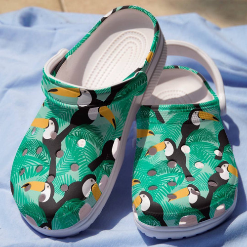 Bird Tropical Toucan Classic Clogs Shoe, Gift For Lover Tropical Toucan Classic Clog Comfy Footwear