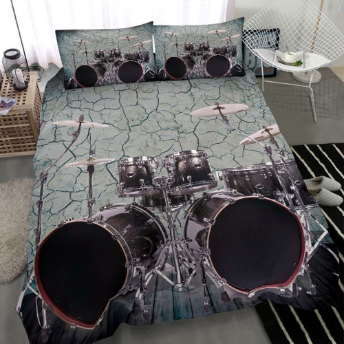 Black Drums Set Crack  Bed Sheets Spread  Duvet Cover Bedding Sets