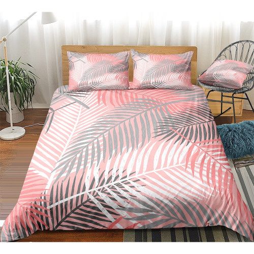 Palm Leaf Tropical Leaves Pattern Bed Sheets Spread  Duvet Cover Bedding Sets