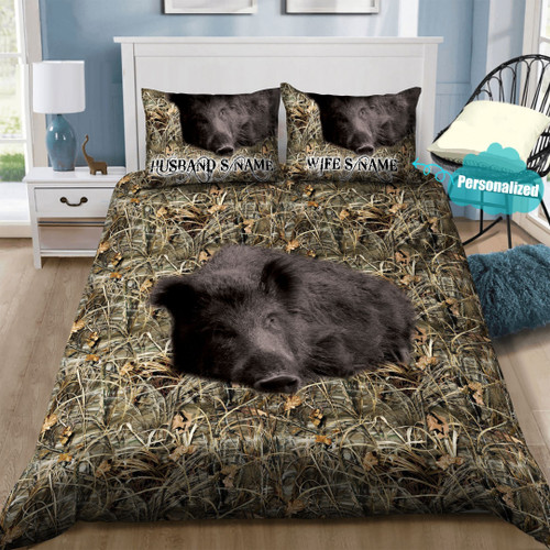 Personalized Boar Bedding Set  Bed Sheets Spread  Duvet Cover Bedding Sets