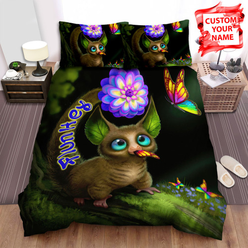 Personalized The Lemur Eating A Butterfly Bed Sheets Spread Duvet Cover Bedding Sets