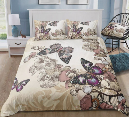 Orchid Butterflies  Bed Sheets Spread  Duvet Cover Bedding Sets