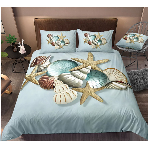 Seashell Starfish On The Beach Duvet Cover Bedding Sets