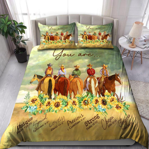 Cowgirl And Horses Gods Say You Are Duvet Cover Bedding Set