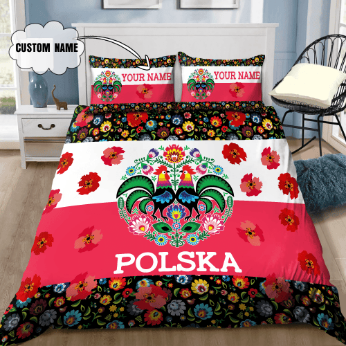 Customize Name Polska Wycinanki Duvet Cover Bedding Set