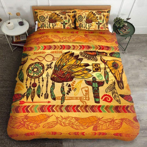 Dreamcatcher Native American And Feathers Duvet Cover Bedding Set