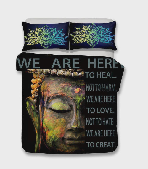 Buddha We Are Here To Heal  Bed Sheets Spread  Duvet Cover Bedding Sets