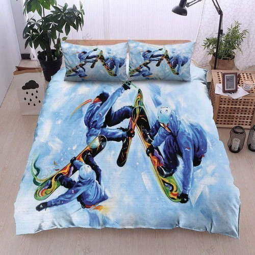 Snowboarding Winter Bed Sheets Duvet Cover Bedding Set Great Gifts For Birthday Christmas Thanksgiving