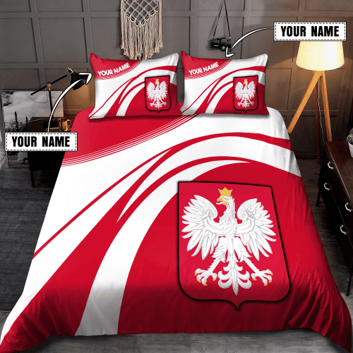 Customize Name Polska Duvet Cover Bedding Set