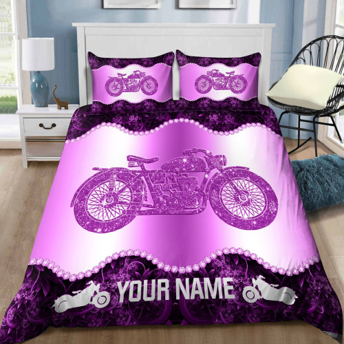 Customized Name MotorBike Duvet Cover Bedding Set
