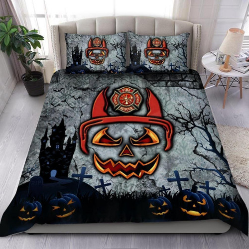 Halloween Style Firefighter Duvet Cover Bedding Set