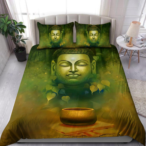 Lord Gautam Buddha Painting Duvet Cover Bedding Set