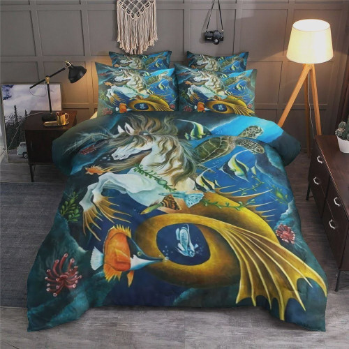Seahorse Beautiful Strong Seahorse Among Sea Animals  Bed Sheets Spread  Duvet Cover Bedding Sets