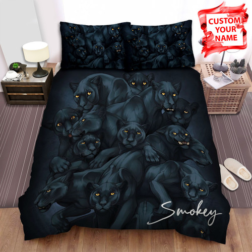 Personalized The Wild Animal - The Panther Herd Art Bed Sheets Spread Duvet Cover Bedding Sets