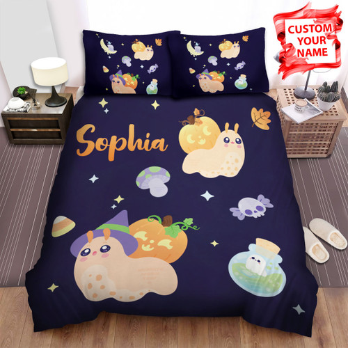 Personalized The Wild Animal - The Snail Carrying A Pumpkin Bed Sheets Spread Duvet Cover Bedding Sets