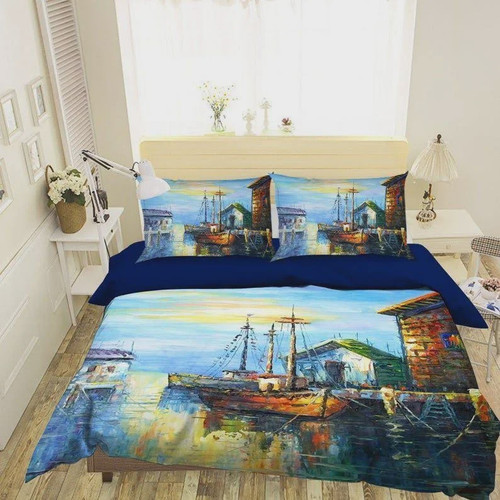 Daily Life On Boat  Bed Sheets Spread  Duvet Cover Bedding Sets