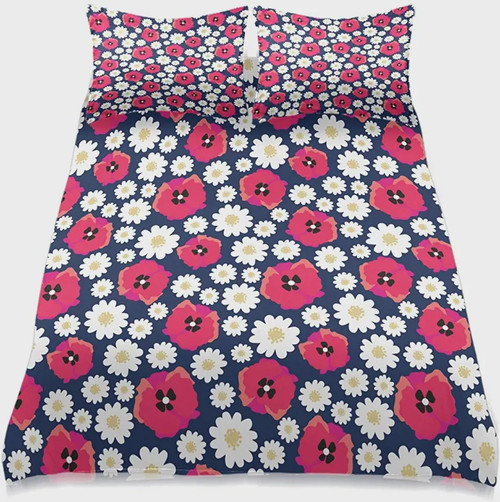 Daisy and Poppy  Bed Sheets Spread  Duvet Cover Bedding Sets