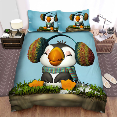 The Wild Animal - The Puffin Relaxing Art Bed Sheets Spread Duvet Cover Bedding Sets