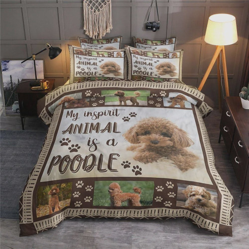 My Inspirit Animal Is A Poodle  Bed Sheets Spread  Duvet Cover Bedding Sets