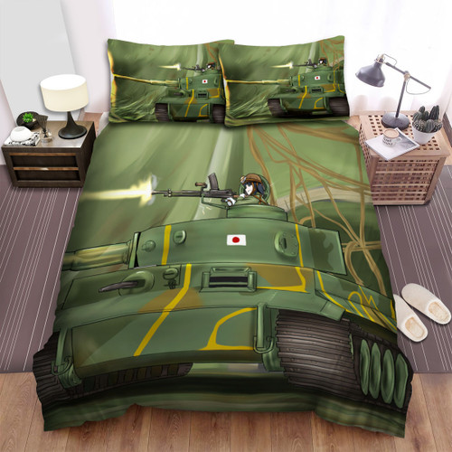Military Weapon In Ww2, Tiger Tank Of Japanese Bed Sheets Spread Duvet Cover Bedding Sets