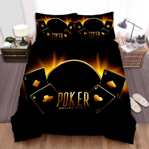 Casino Poker Bed Sheets Spread  Duvet Cover Bedding Sets